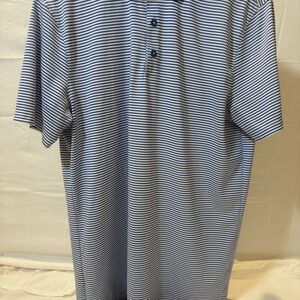 Navy Striped Nike Golf Polo Shirt for Men